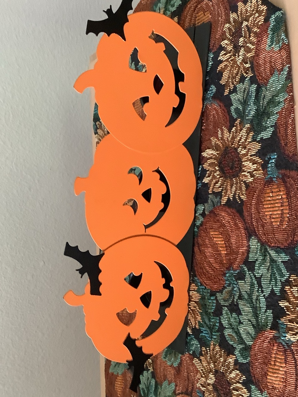 Hallmark metal Jack-O'-Lantern and bats  tea light candle holders